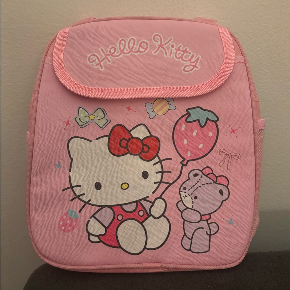 Hello Kitty Pink Kids Backpack with Red Accents